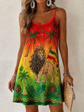 Women's Reggae-Print Camisole Dress