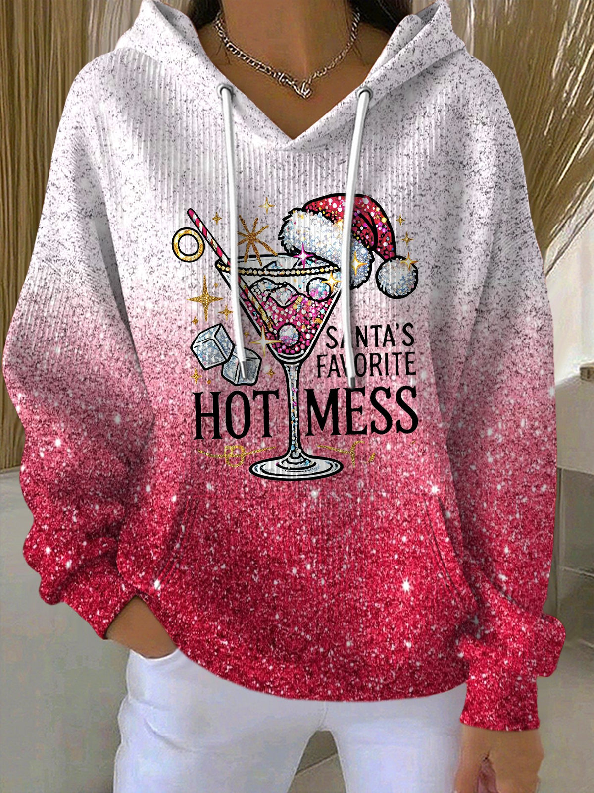 🔥🔥2nd 50% Off Only $17🔥🔥Women's Merry Christmas Print Casual Hoodies