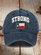 Retro Texas Strong Print Baseball Cap