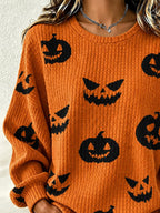 Women's Casual Autumn Printed Pullover Sweatshirt