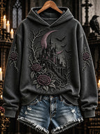 Women's Witch-Print Casual Sweatshirt