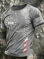 Men's Retro Print Short-Sleeve T-Shirt