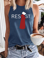 Retro Resist Feminist Female Empowerment Women's Rights Pro Choice Print Tops Tank