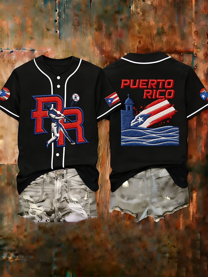Women's Puerto Rico Baseball Jersey