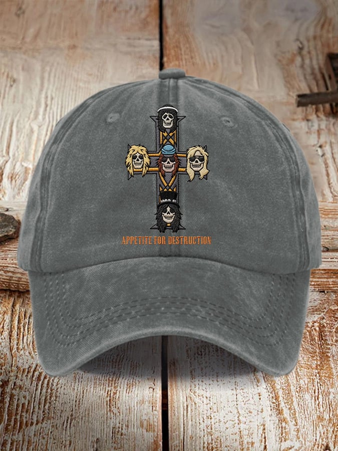 Retro Rock Appetite For Destruction Print Baseball Cap