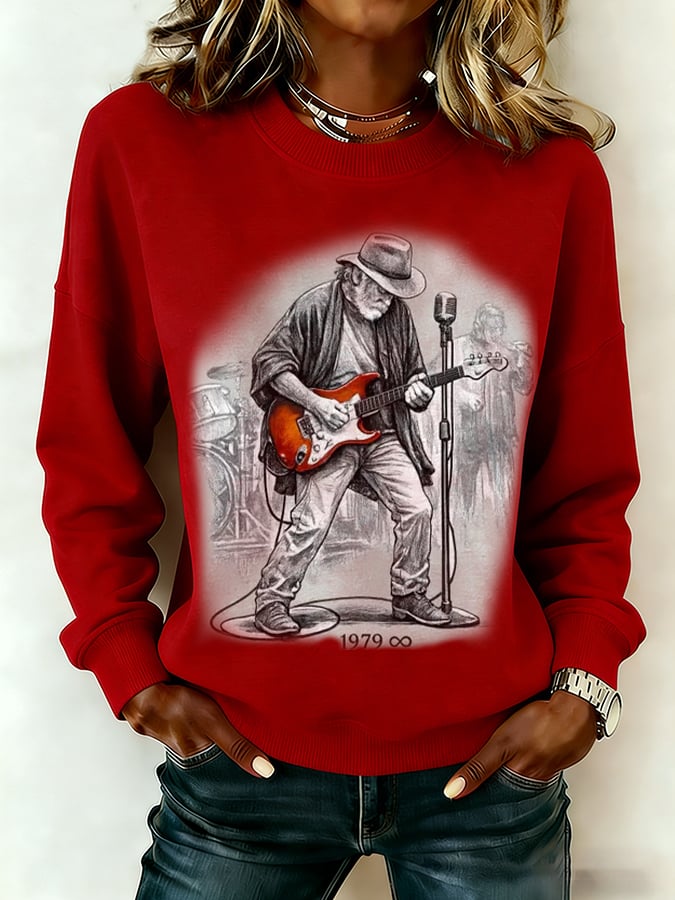 Women's Commemorative Bob Weir Print Sweatshirt
