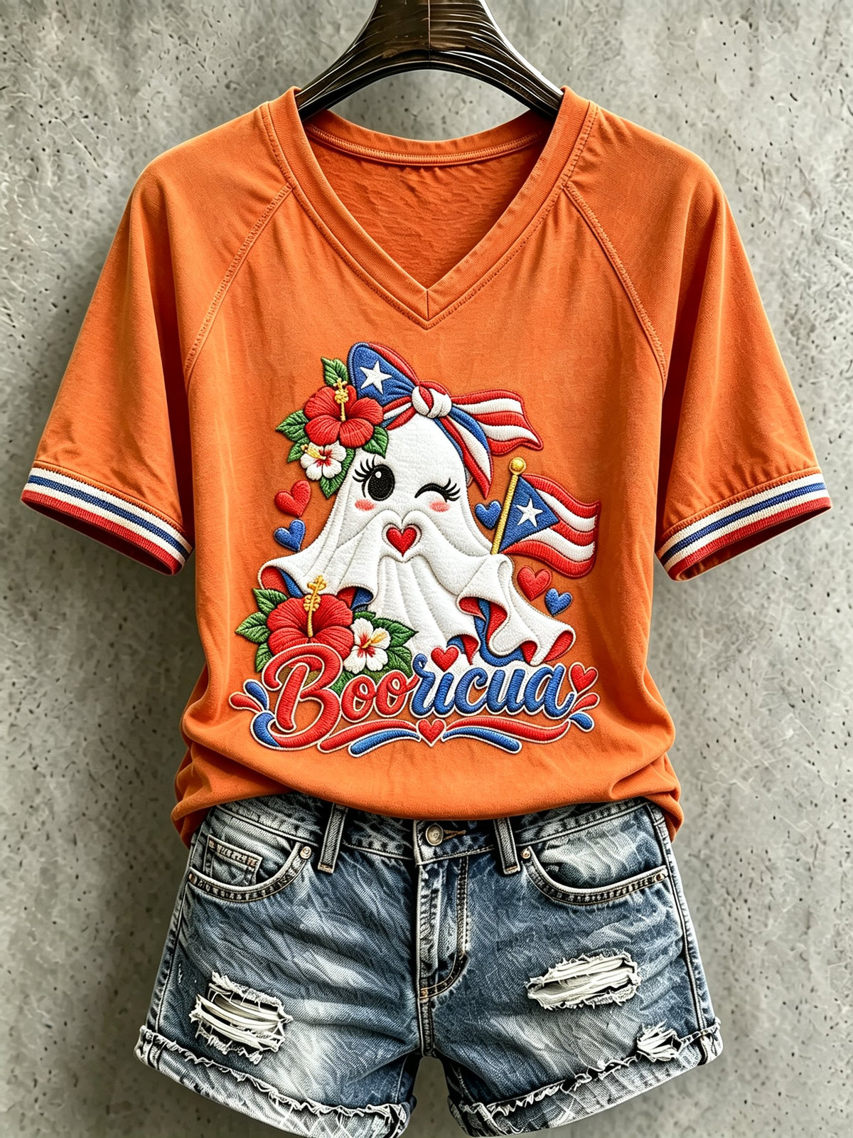 Women's Halloween In Puerto Rico Print Top