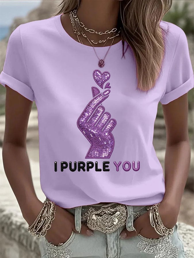 Women's K-pop  Print Casual T-Shirt