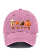 Tis The Season Football Print Baseball Cap