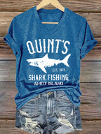 Women's Amity Island 1975 Printed Short-Sleeved T-Shirt