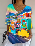 Puerto RIco Singer Pfknr Printed Long Sleeve Top