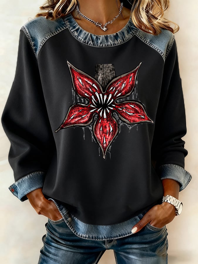Women's Casual Print Sweatshirt