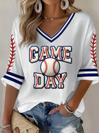 Women's Baseball  Print T-Shirt