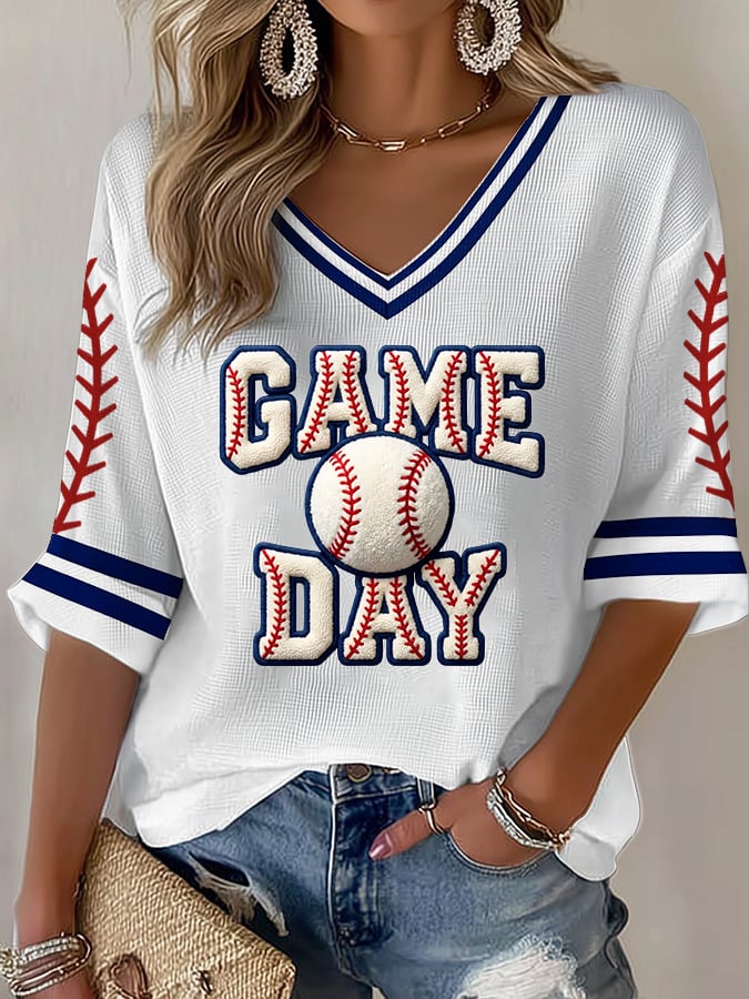 Women's Baseball  Print T-Shirt
