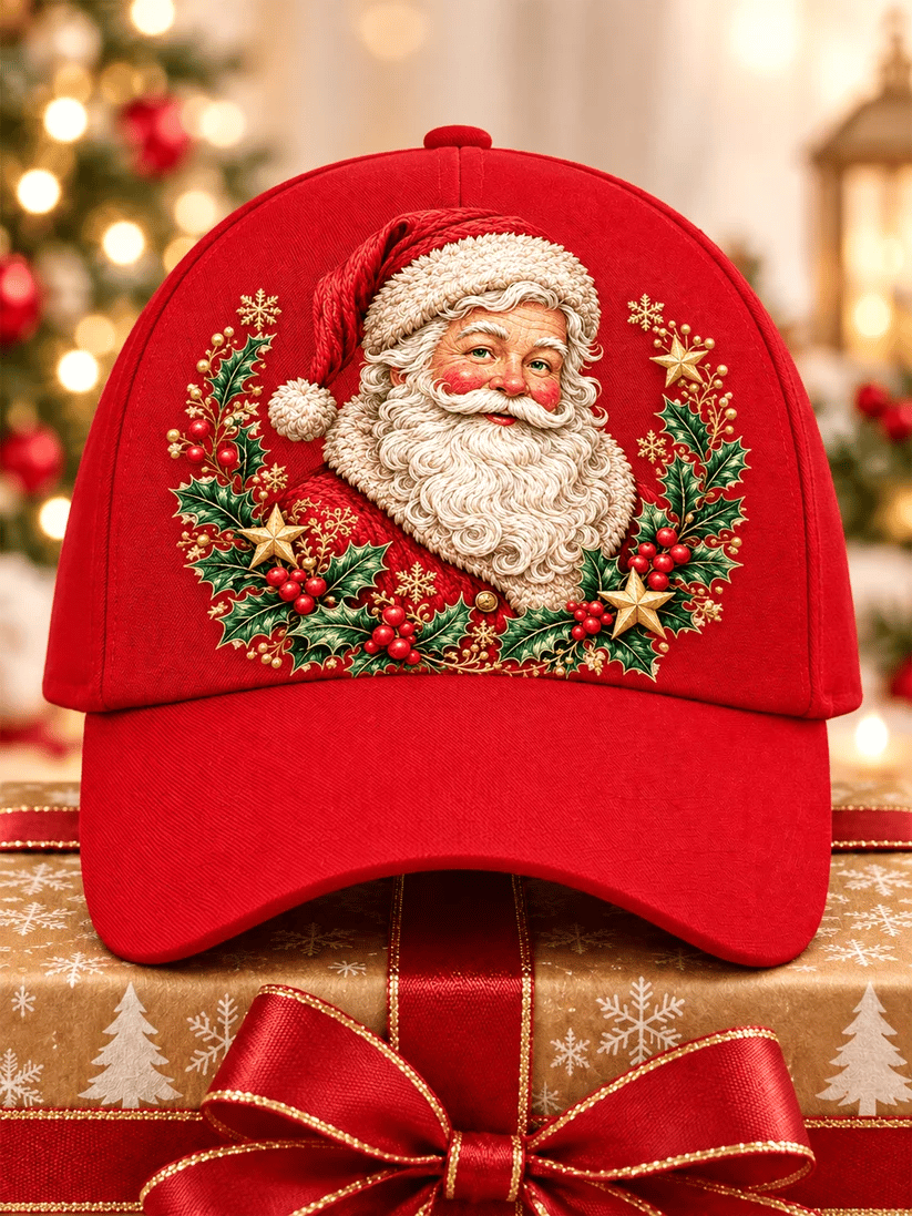 Unisex Santa Claus Print Casual Hat