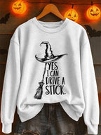 Women's Yes I Can Drive A Stick Printed Sweatshirt