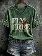 Women's Fly Free Jackie Print Casual T-shirt
