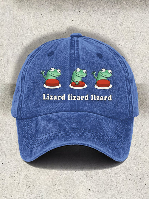Lizard Lizard Lizard Printed Baseball Cap