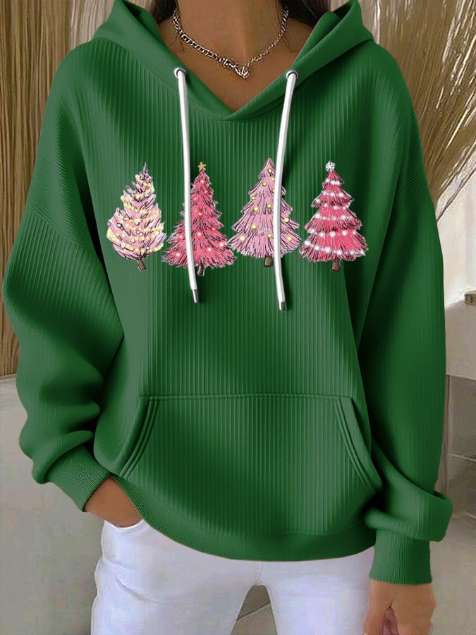 Women's Merry Christmas Print Casual Hoodie