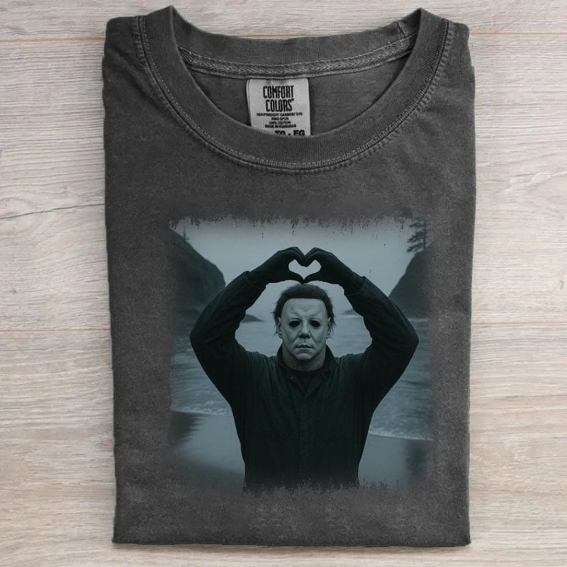 Retro Horror Movie Halloween Characters Funny Tee