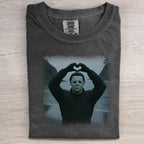 Retro Horror Movie Halloween Characters Funny Tee