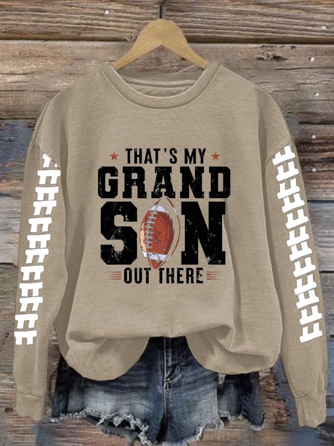 Women's That's My Grandson Out There Printed Casual Sweatshirt