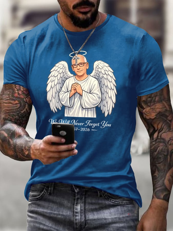 Men's Print Casual Printed T-shirt