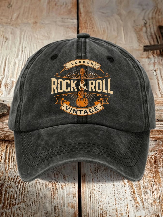 Unisex Retro Band-Print Hat