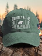 Retro Boundary Waters Cande Area Wilderness Superior National Forest Print Baseball Cap