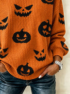 Women's Casual Autumn Printed Pullover Sweatshirt
