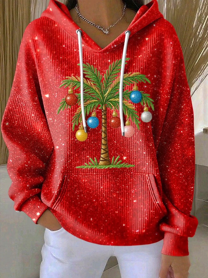 Women's Christmas Print Casual Knit Top