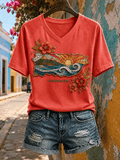 Women's Puerto Rican Art Print Top