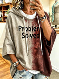 Women's Halloween Problem Solved Print Hooded Sweatshirt