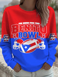 Puerto Rico Casual Casual Color Printed Sweatshirt