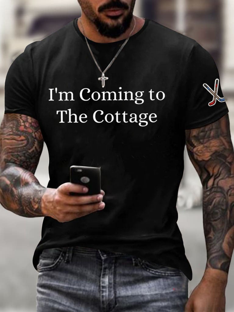Men's Hockey Romance Print T-Shirt