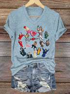 Women's Singer-Print Casual Short-Sleeved T-Shirt
