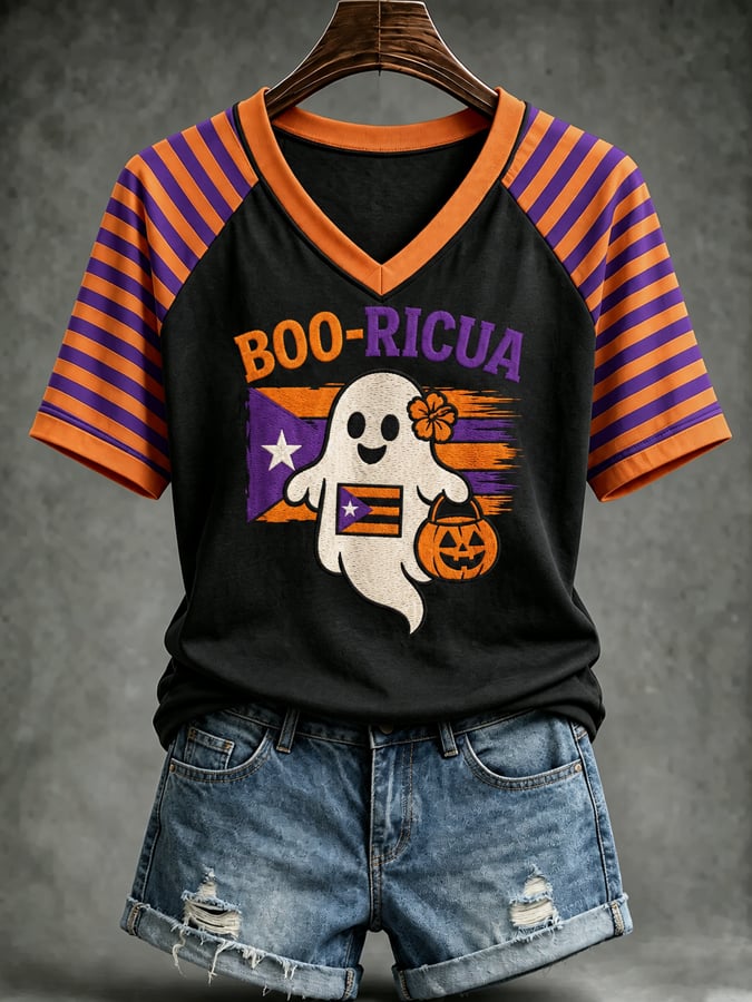 Women's Halloween In Puerto Rico Print T-Shirt