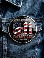 Unisex 9/11 25th Anniversary We Will Never Forget Brooch