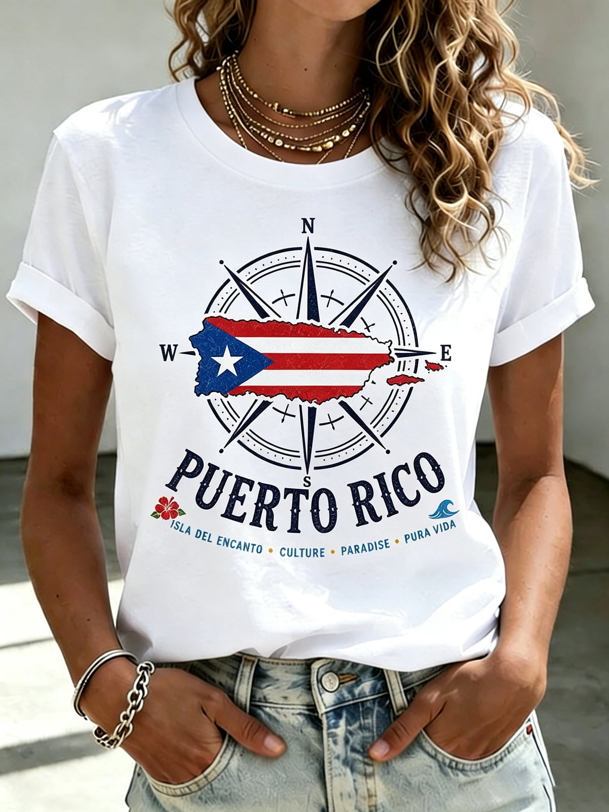 Women's Puerto Rico Print T-shirt