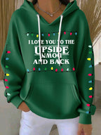 Women's Casual Christmas Nativity Print Long Sleeve Hooded Sweatshirt