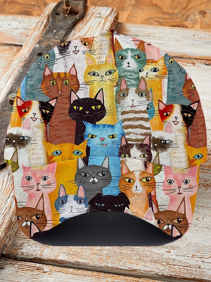 Cute Cats Animals Printed Baseball Cap