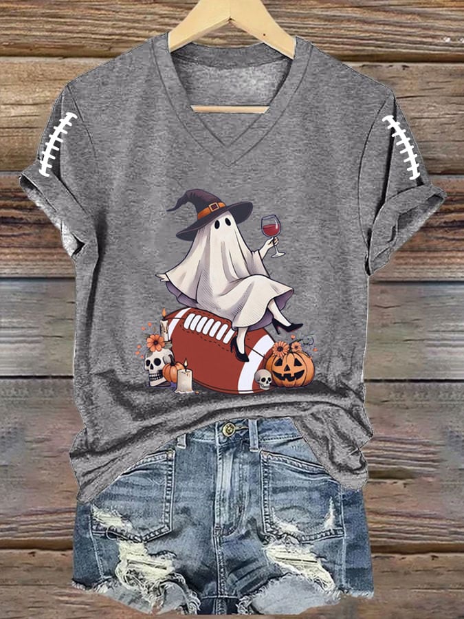 Women's Football Print Casual T-Shirt