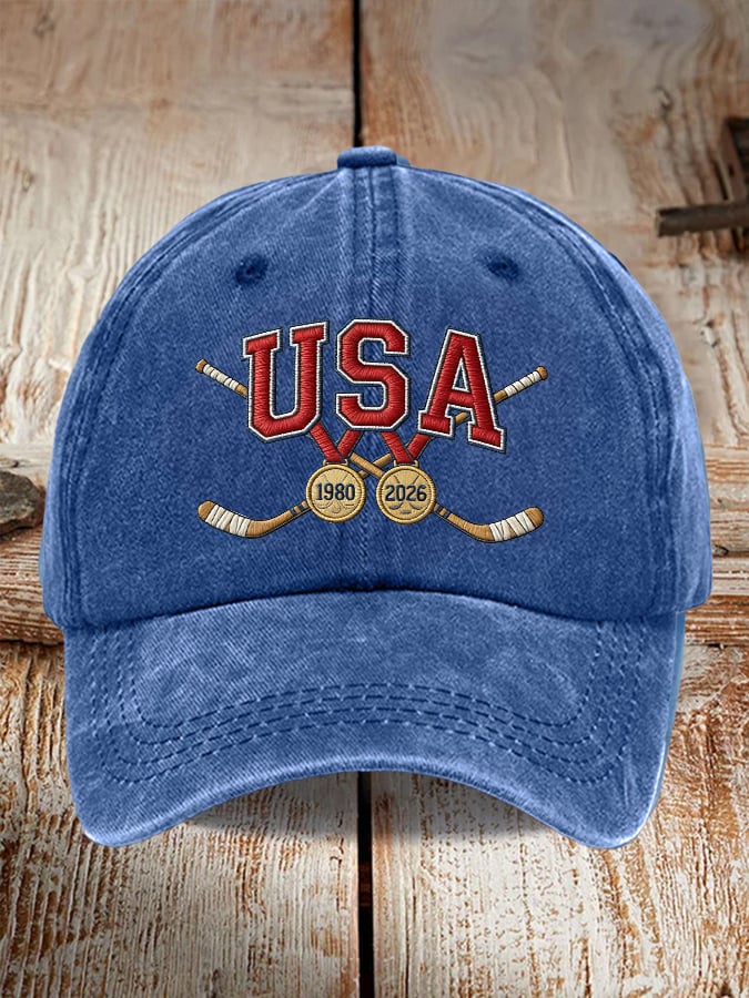 Unisex Hockey Print Baseball Cap