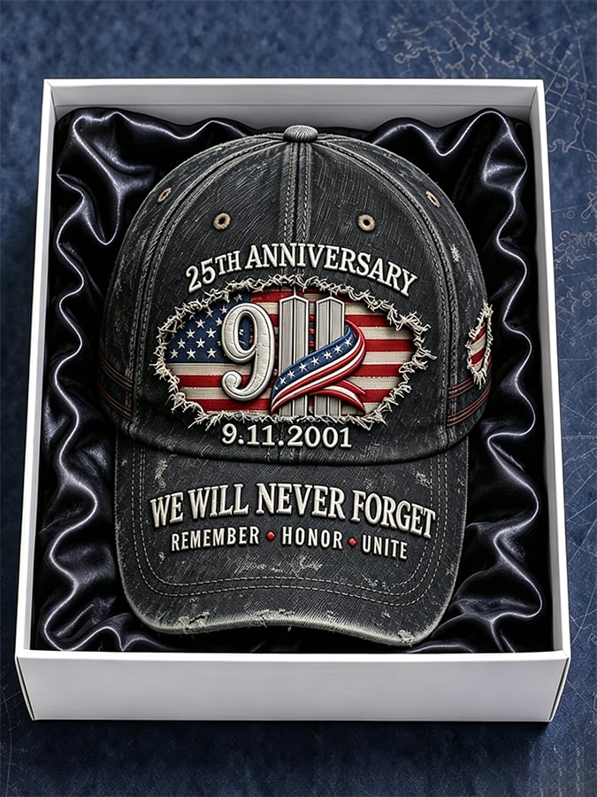 Unisex We Will Never Forget 9 11 Print Baseball Cap