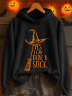 Women's Yes I Can Drive A Stick Print Casual Sweatshirt