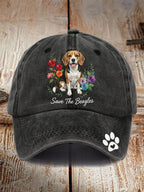 Unisex Save The Beagles Printed Hat
