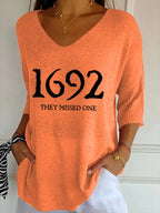 Women's 1692 They Missed One Print Casual T-Shirt
