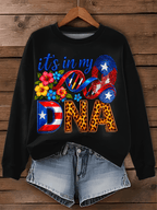 Puerto RIco Flower Boricua Decorate Printed Sweatshirt