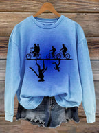 Stranger Upside Down Hawkins 80s Horror Art Printed Sweatshirt