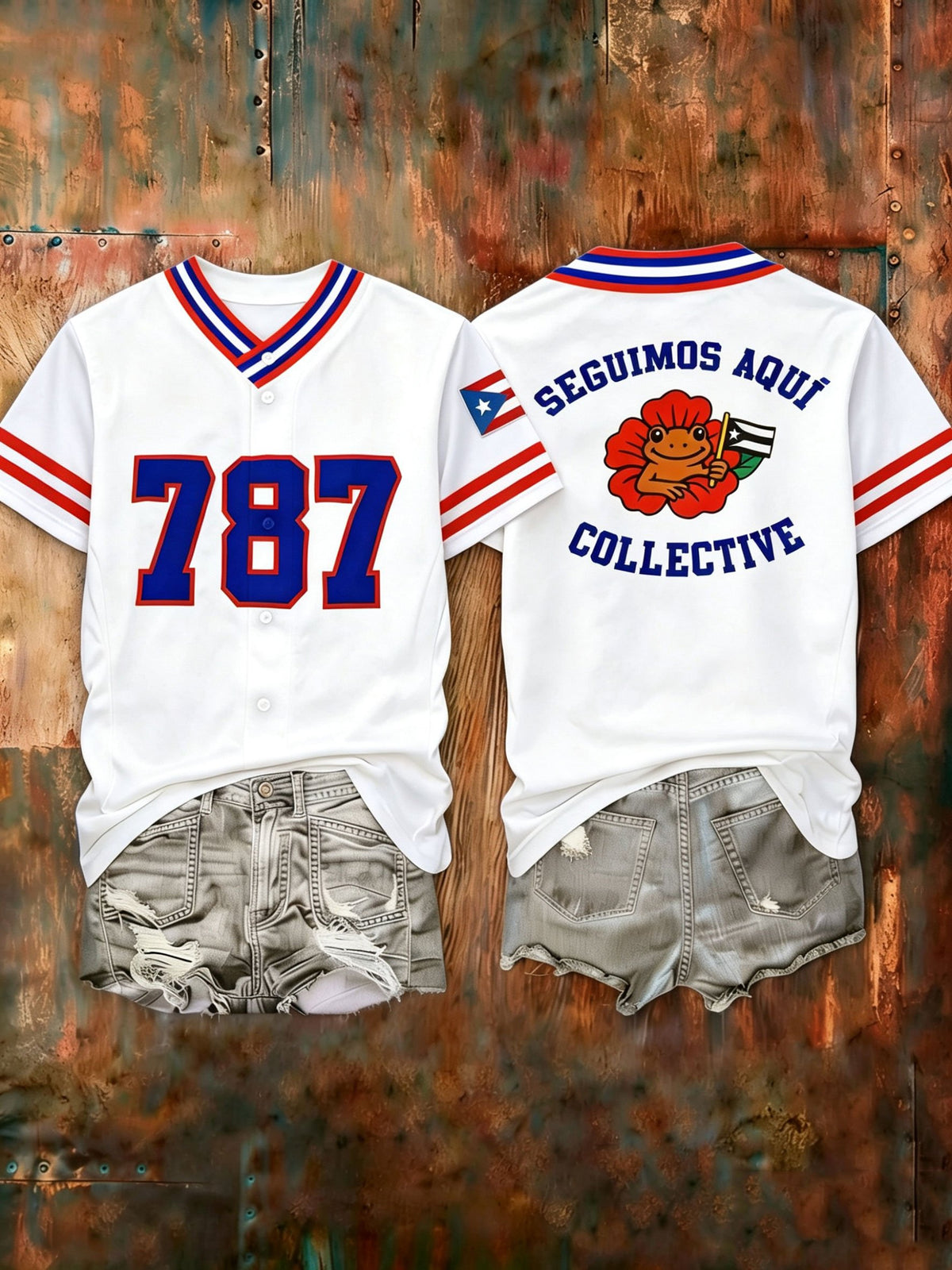 Women's Puerto Rico Printed Baseball Jersey